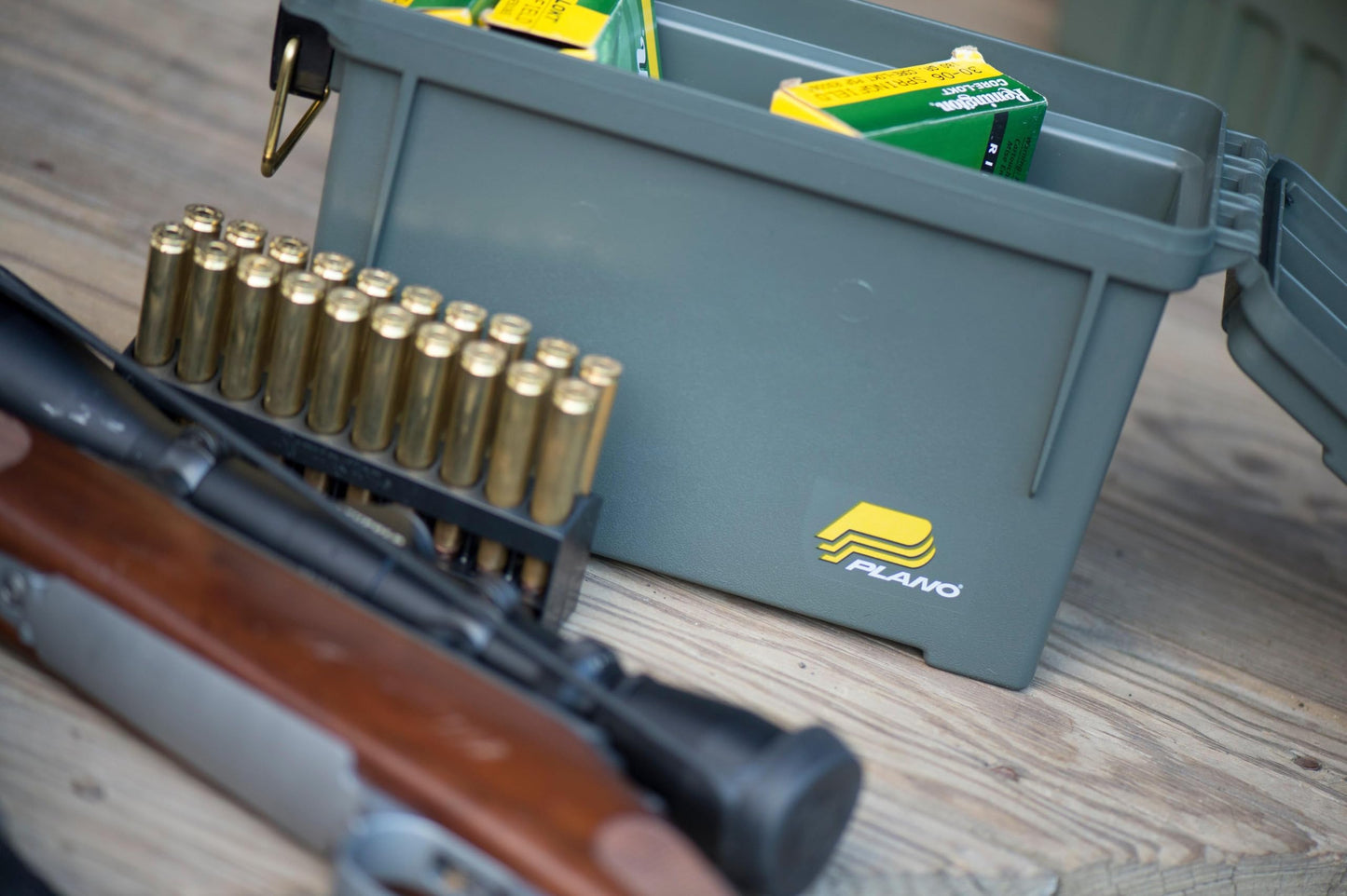 Plano Lockable Ammo Storage Box with Carry Handle