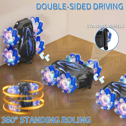 LOOZIX New Gesture Sensing RC Stunt Car with Lights Music, Hand Gesture Remote Control Car 360° Spins Double Side Twisted Glove Controlled RC Car Birthday Gifts Toys for 6 7 8 9 10 11 12 year old boys