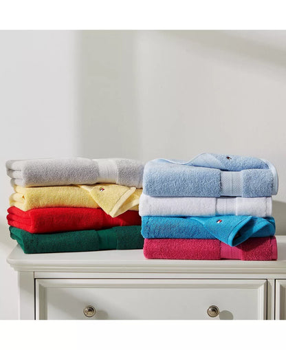 Tommy Hilfiger Solid Cotton Bath Towels, Pack of 5