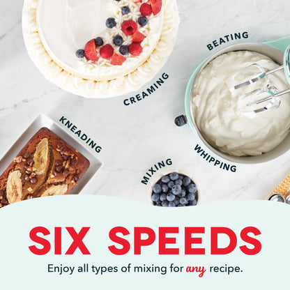 6-Speed DASH Stand Mixer with 3 Quart Bowl