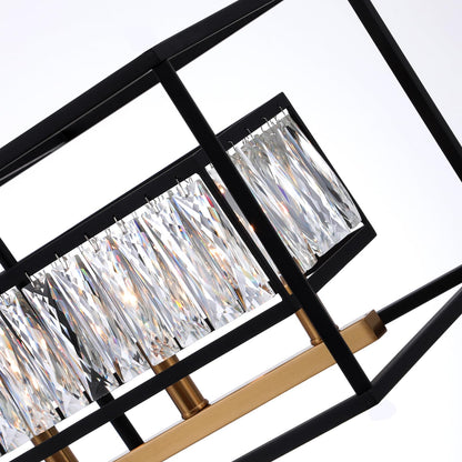 6-Light Modern Crystal Chandelier Pendant Light