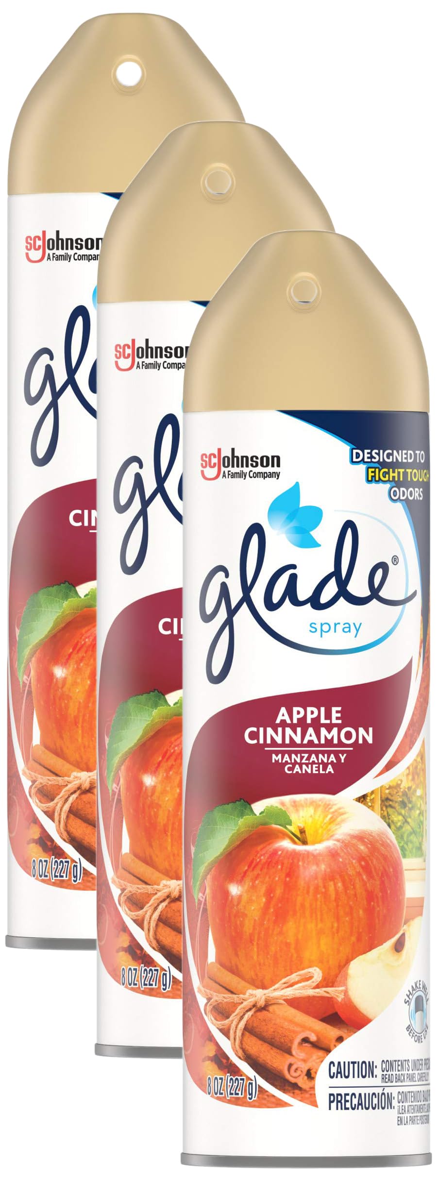 Glade Apple Cinnamon Room Spray, 8 Oz (3-Pack)