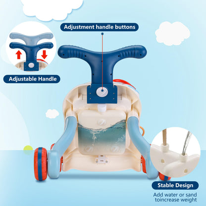 HAWEEK 3-in-1 Sit-to-Stand Baby Walker