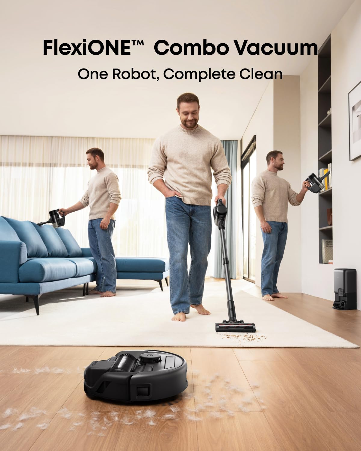 eufy 3-in-1 Robot Vacuum and Handheld Cleaner
