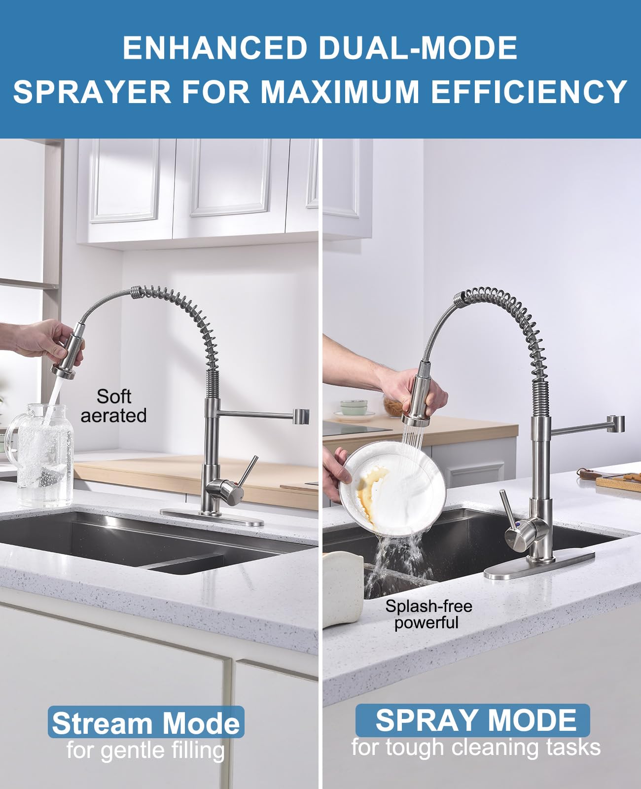 Durable Pull Down Kitchen Faucet with Sprayer