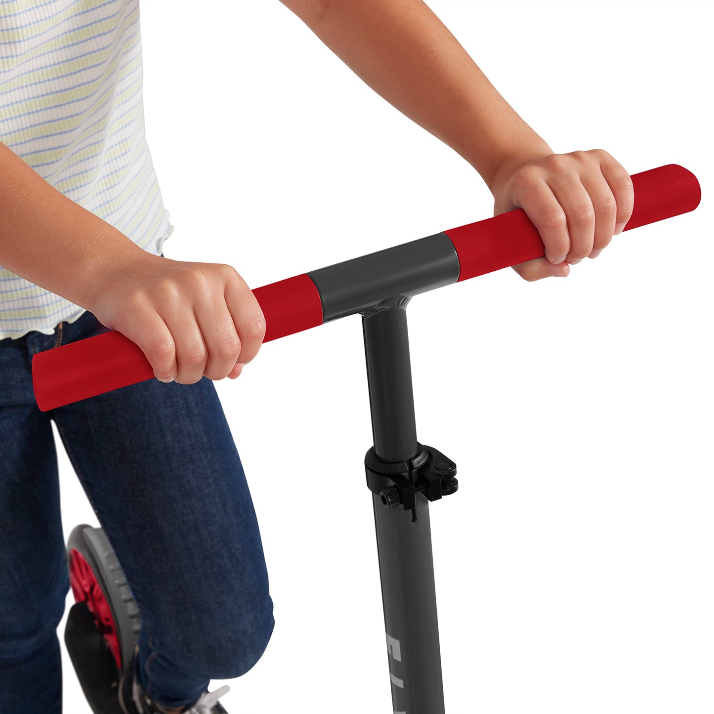 Flyer Kickstart Max, Kick Scooter, Adjustable Handlebars & Foldable, Red Scooter 8+ Years, and up to 220 lbs