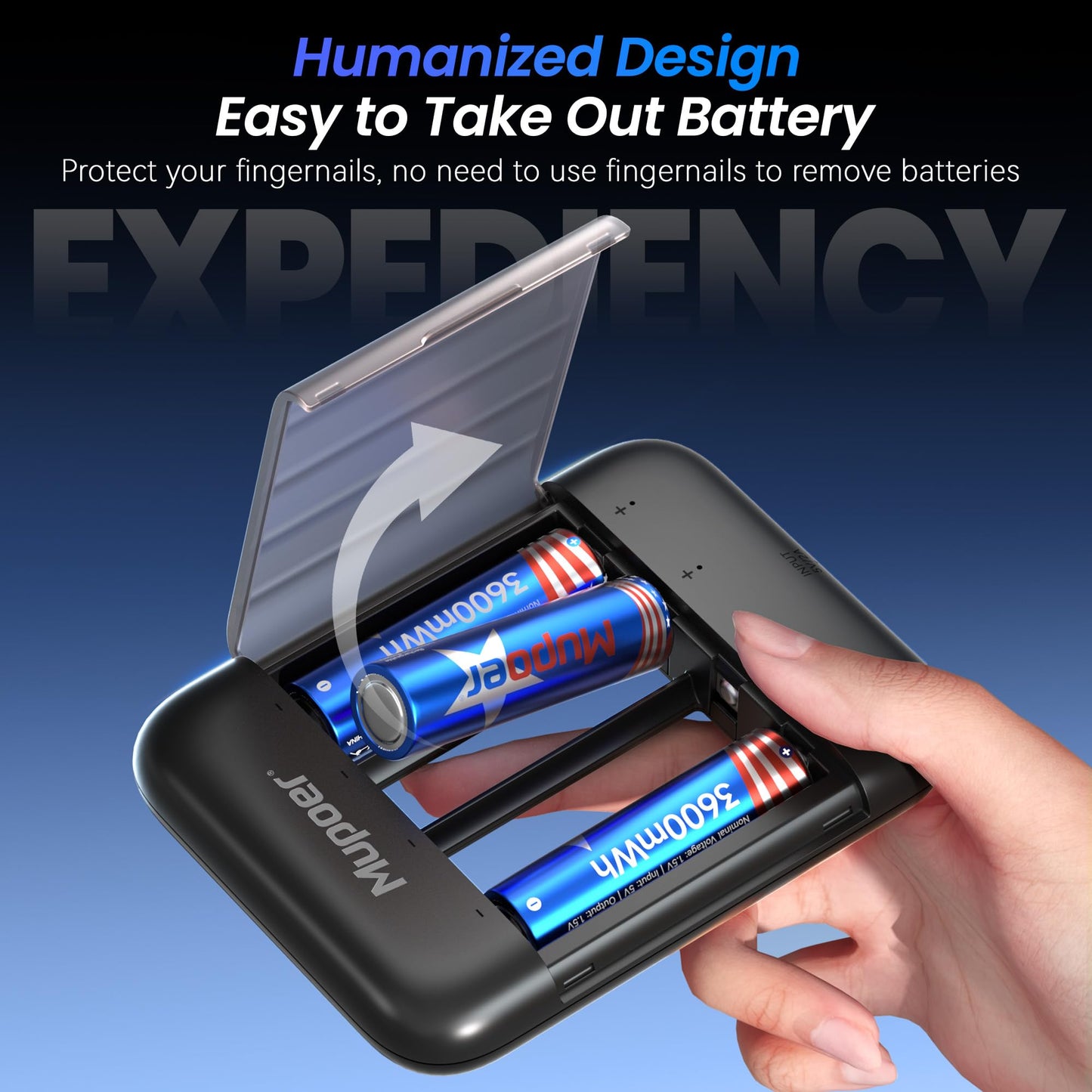 Rechargeable AA Lithium Batteries 8 Count with Box
