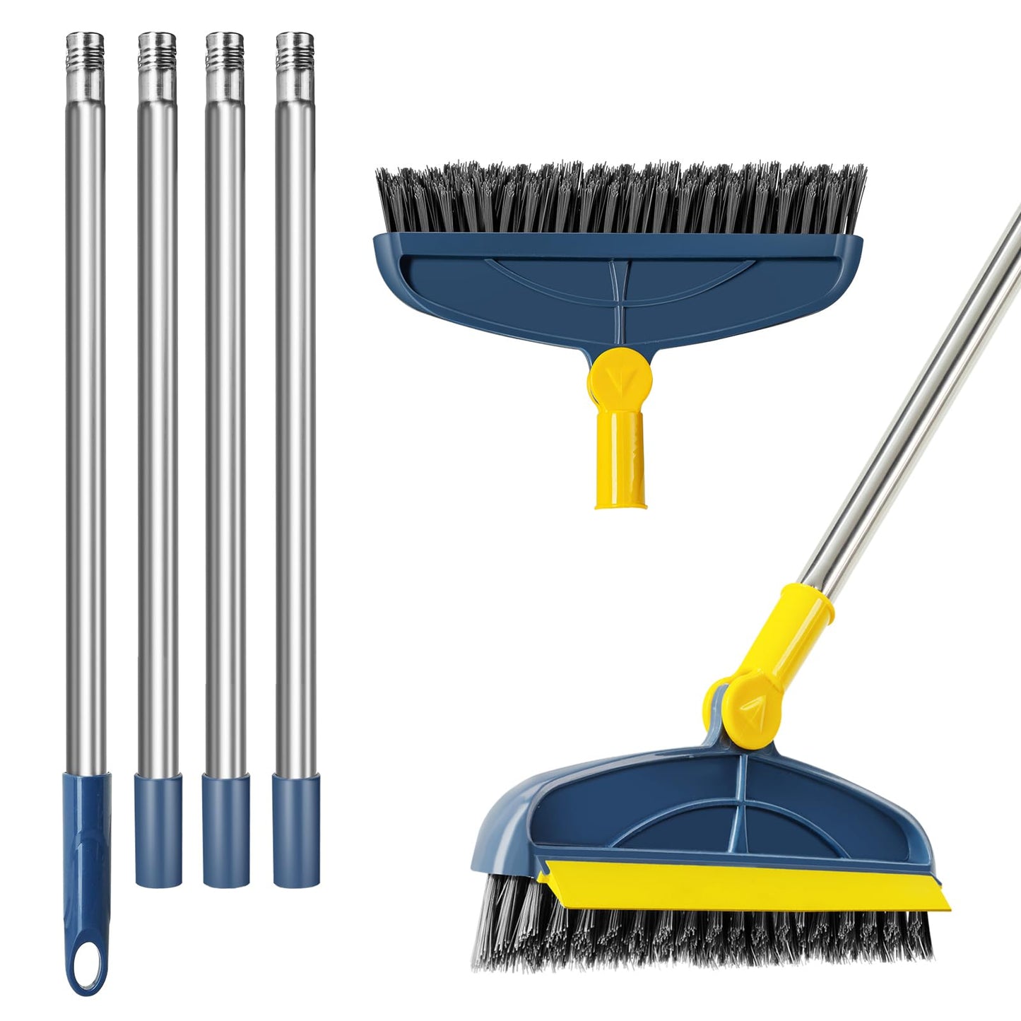Grout Cleaning Brush with Long Handle and Scraper