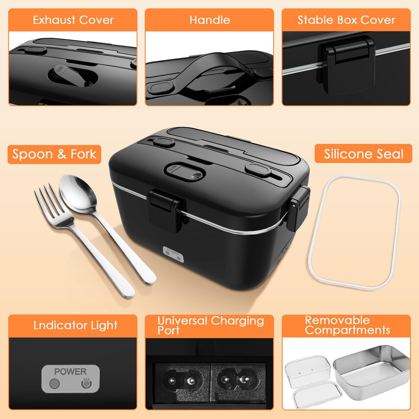 Electric Lunch Box Food Warmer 1.8L COZYEXPERT