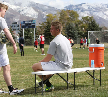 Lifetime Portable Folding Bench - White Outdoor Seating