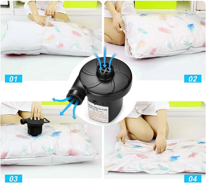 RWSEFK Electric Air Pump Inflatable Portable Quick Air Mattress Pump Air Bed Pool Toy Raft Boat Pool Pump for Inflatables