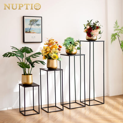 Nuptio Black Cylinder & Square Vases Set