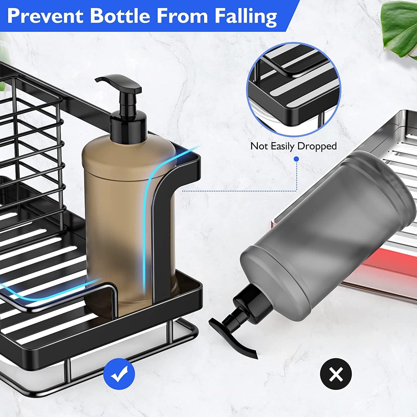 Kitchen Sink Organizer with Sponge Holder