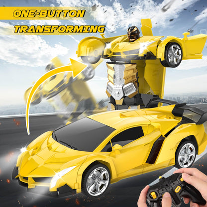 Transforming RC Car Robot Toy for Kids