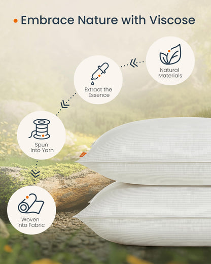 Queen Size Down Alternative Bed Pillows Set of 2