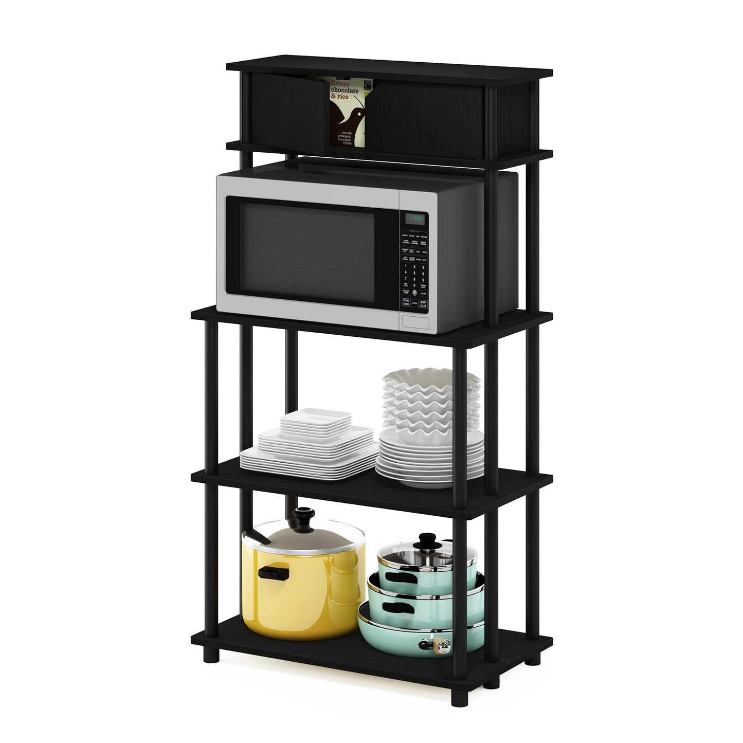 Furinno Kitchen Storage Shelf with Top Cabinet