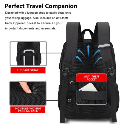 MAXTOP Water Resistant Laptop Backpack with USB Charging