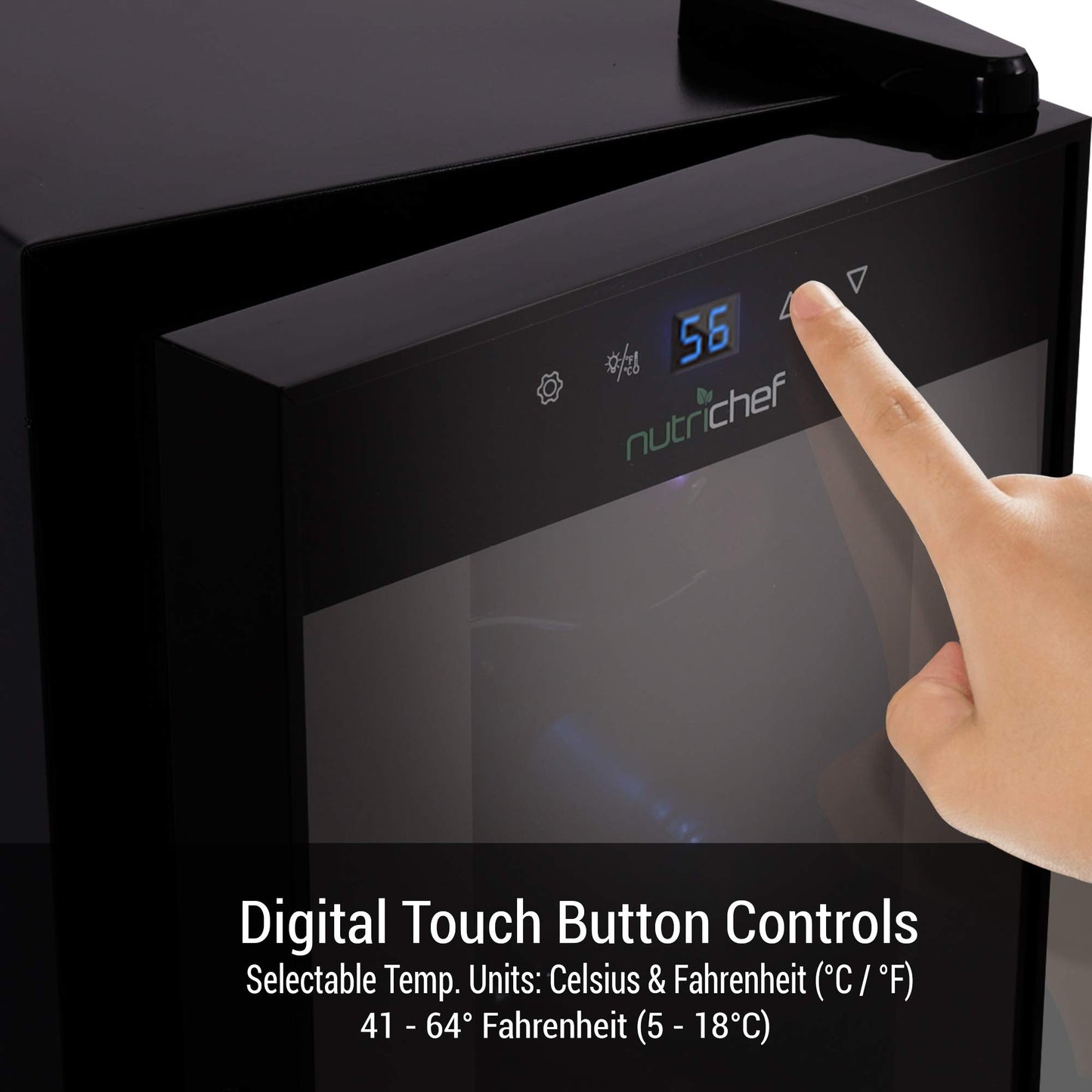 12-Bottle NutriChef Mini Wine Fridge Chiller