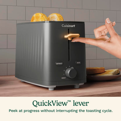 Cuisinart Soho™ Collection 2-Slice Toaster, 7 Toaster Setting, Defrost, Reheat, and Bagel Setting, Convenient Rear Cord Storage, Black, CPT-7BK