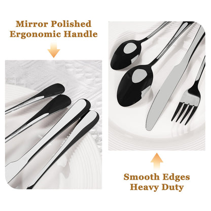 Astercook 24-Piece Stainless Steel Flatware Set