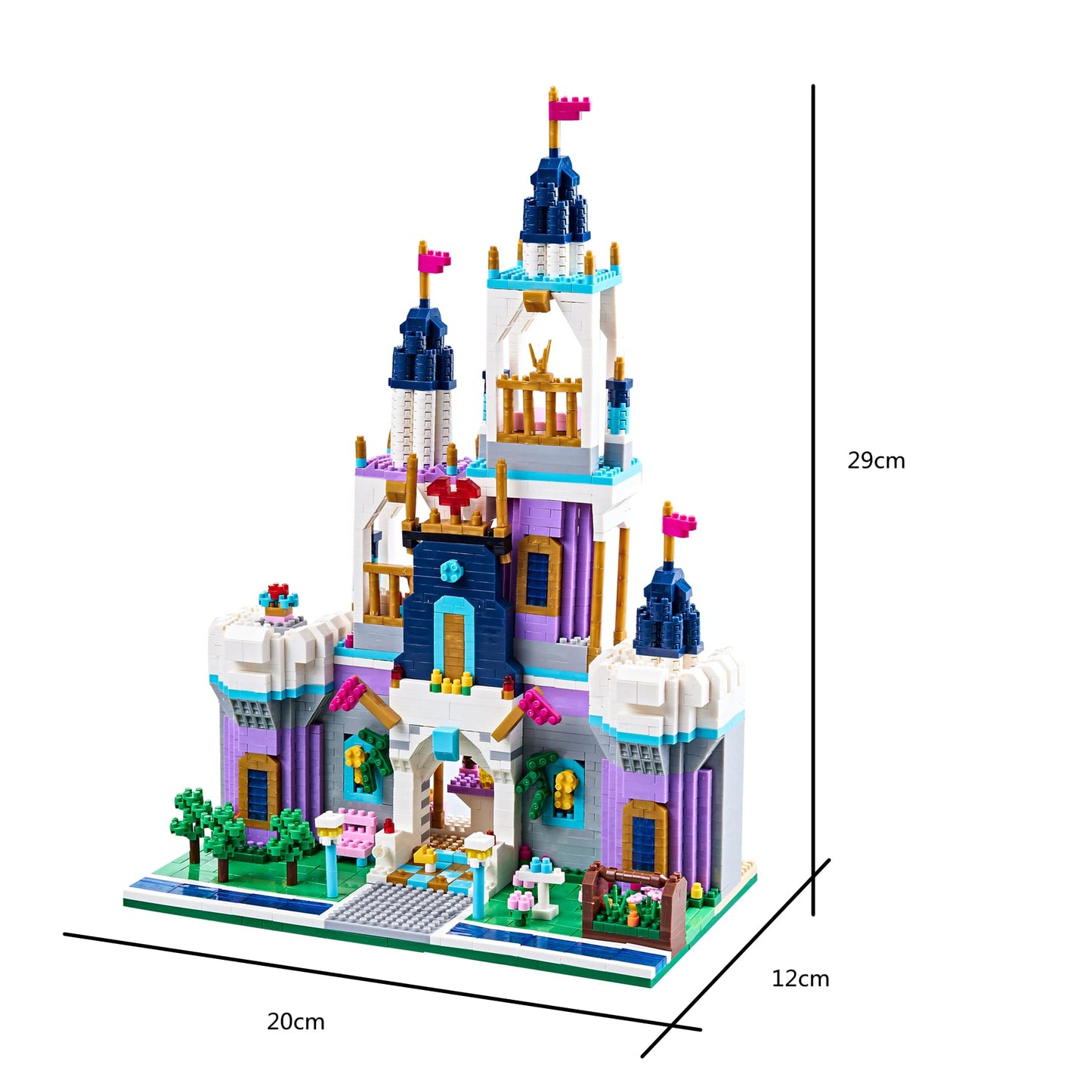 Kadablk Micro Blocks World Architecture Amusement Park Big Dream Castle Model,2800+ PCS Mini Bricks,Building Blocks for Adults and Old Kids