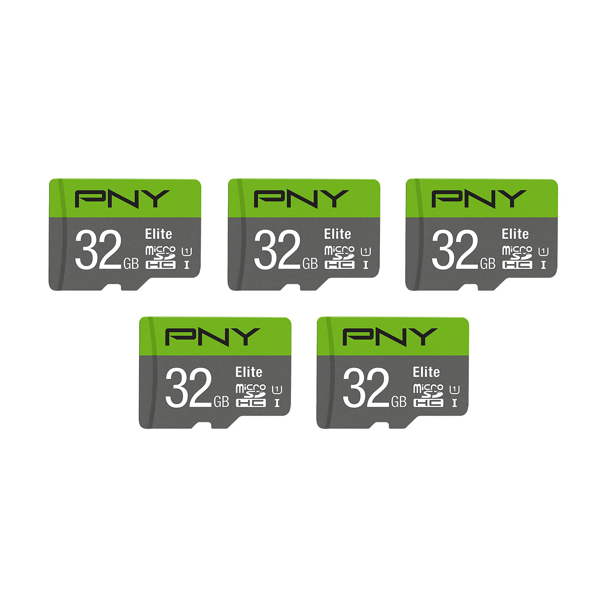 5 Pack PNY 32GB UHS-I microSDHC Memory Cards