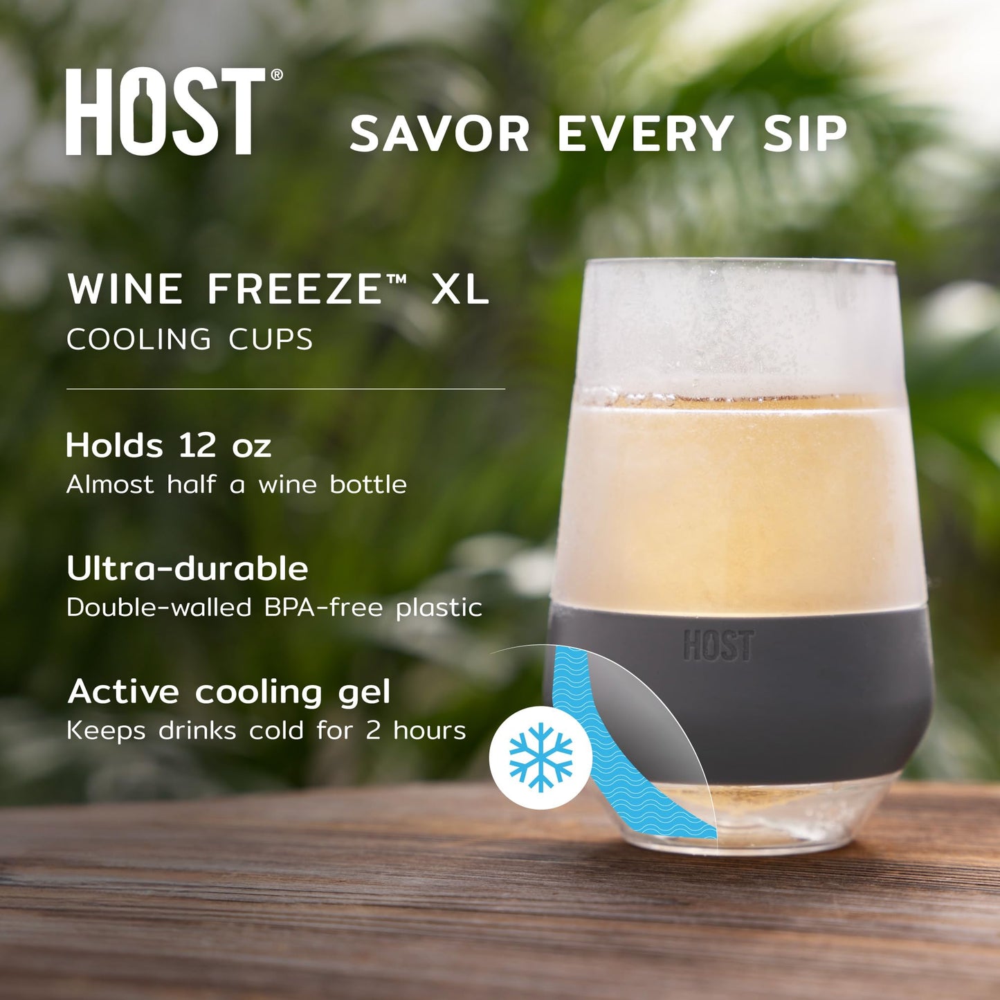 2 Pack HOST Wine Glass Cooling Tumblers