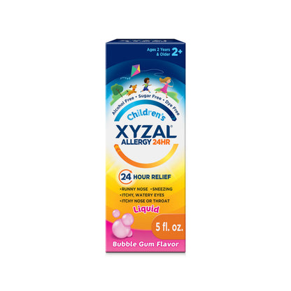 Xyzal Kids Allergy Relief Liquid, Bubble Gum