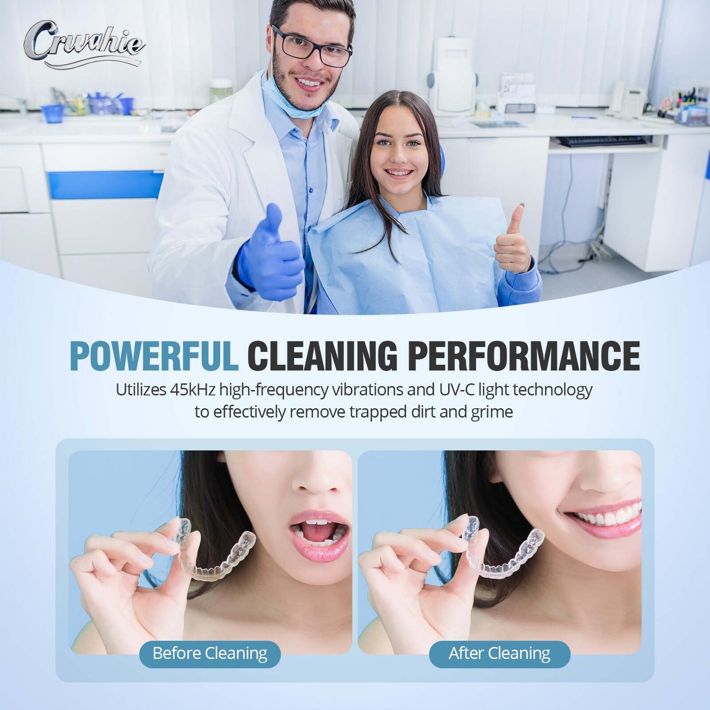 Ultrasonic Retainer Cleaner with Digital Timer