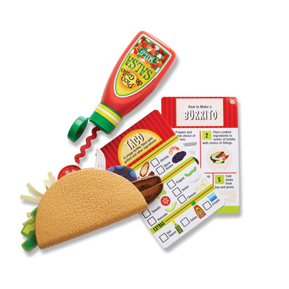 Melissa & Doug Wooden Taco & Tortilla Play Food