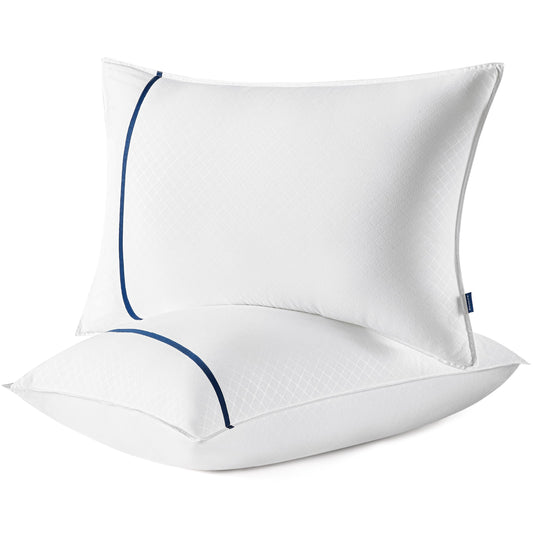 Bedsure Hotel Pillows King Size Set of 2 - Luxury King Pillows 2 Pack, Fluffy Twin Bed Pillows for Sleeping with Breathable Cover Soft & Supportive Pillows for Side, Back or Stomach Sleepers