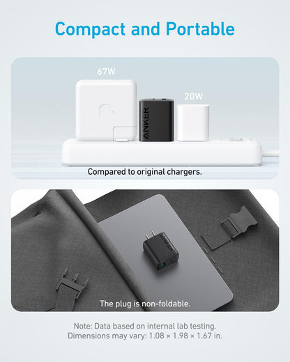 2-Pack Anker 20W Fast USB C Charger
