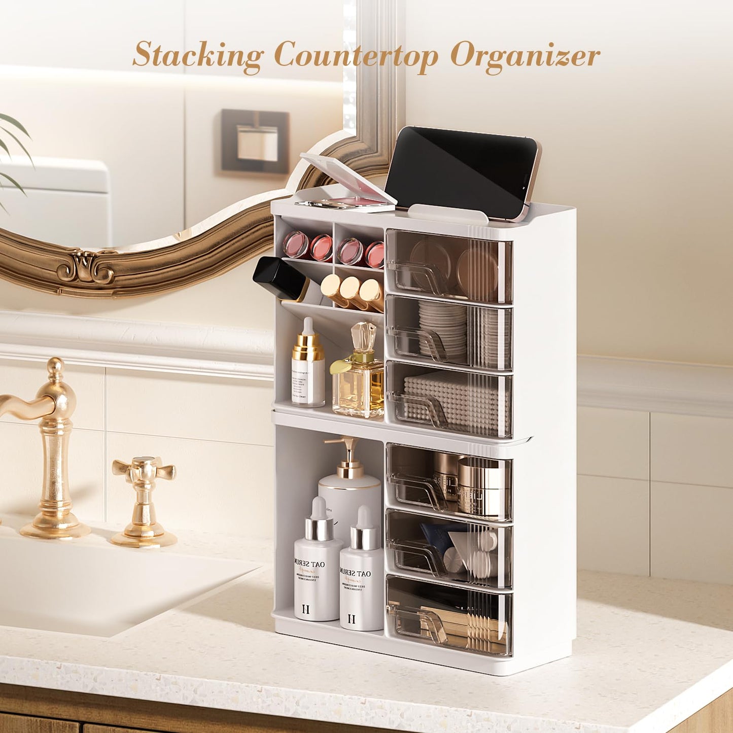 Makeup Organizer with Drawers for Vanity Storage