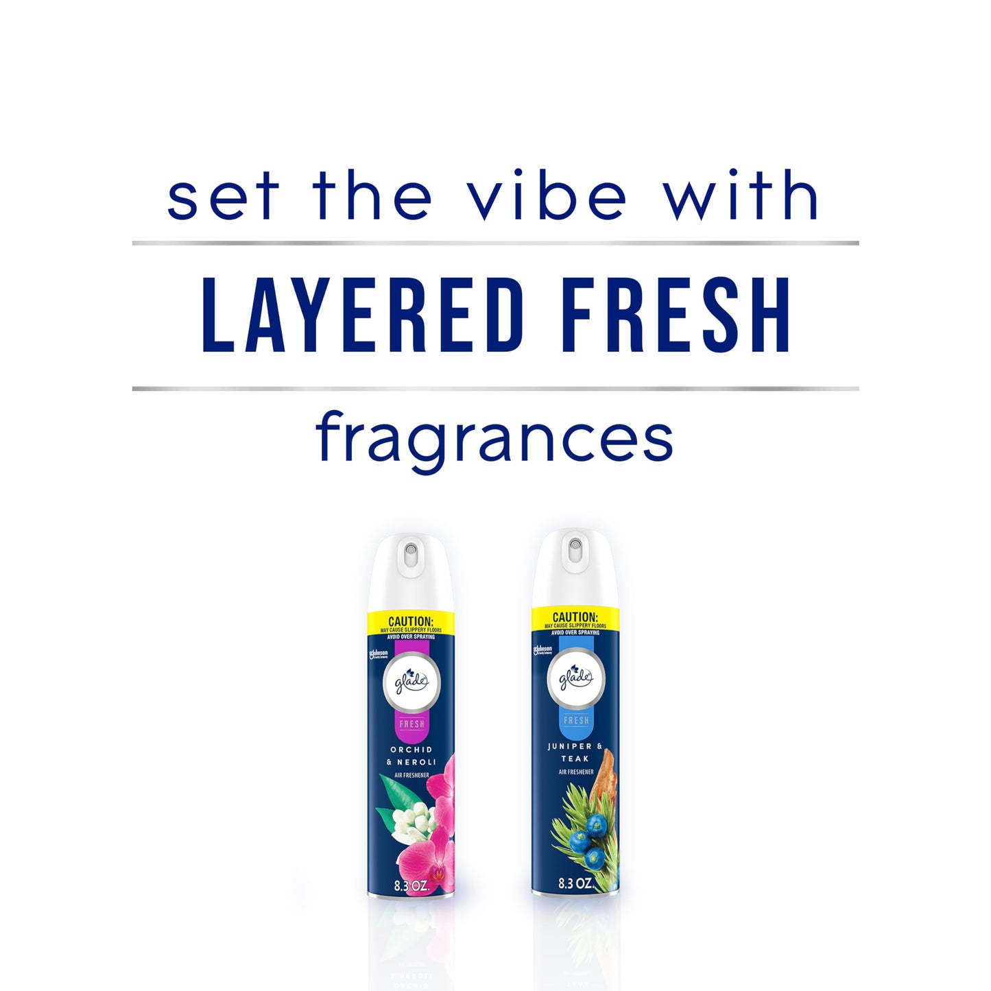 Glade Air Freshener Room Spray, Juniper & Teak, Fresh Collection, 8.3 oz, 6 Count