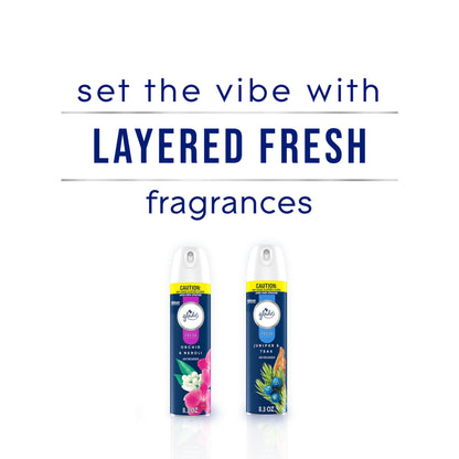 Glade Air Freshener Room Spray, Juniper & Teak, Fresh Collection, 8.3 oz, 6 Count