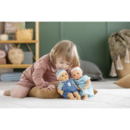 Corolle Bébé Calin Mael Boy Baby Doll - 12" Soft Body Doll with Blue Outfit, Sleeping Eyes That Open and Close, Vanilla Scented, Mon Premier Poupon Collection for Ages 18 Months and up