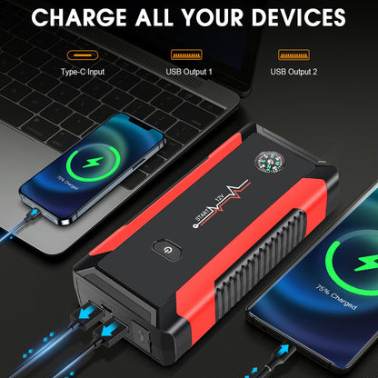 JAOPAE Portable Car Jump Starter with Flashlight