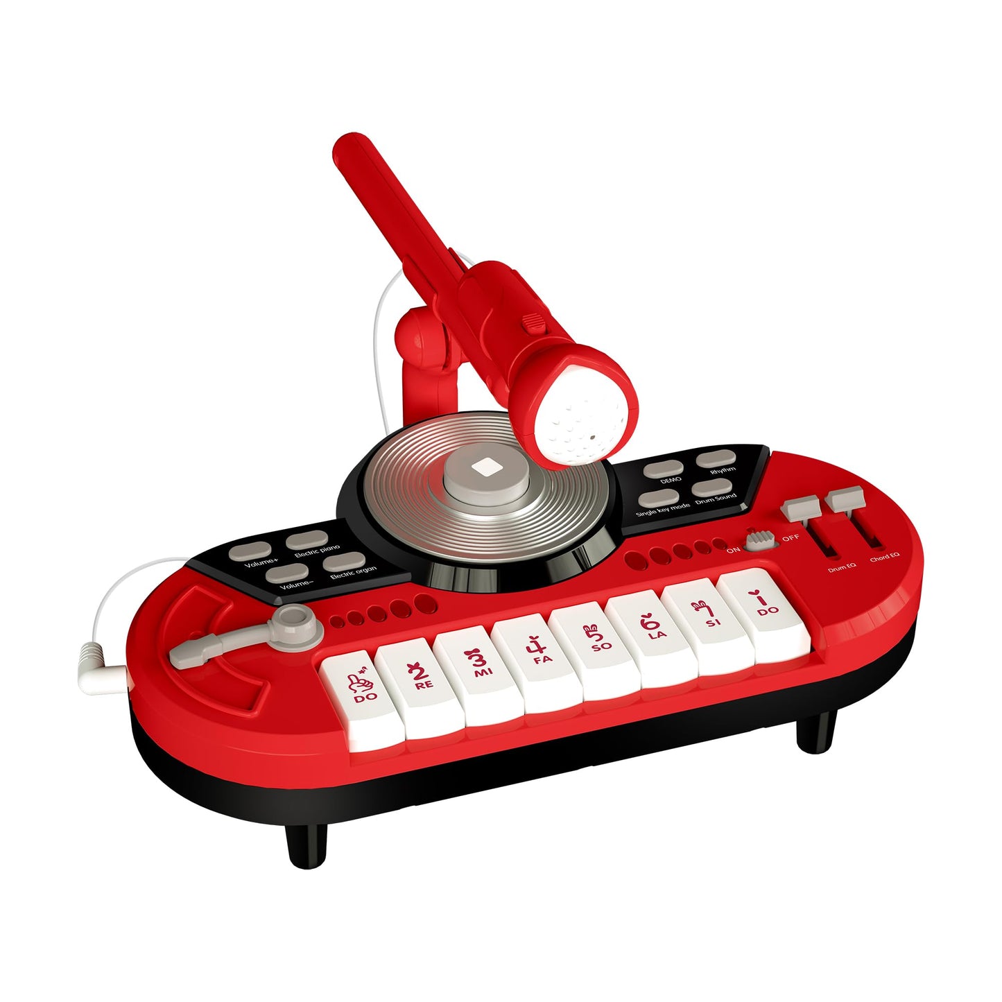 Electric Baby Piano for Toddlers - Red 8 Keys Kids Keyboard Pianos Toy para Niños Beginner First Piano with Microphone Portable