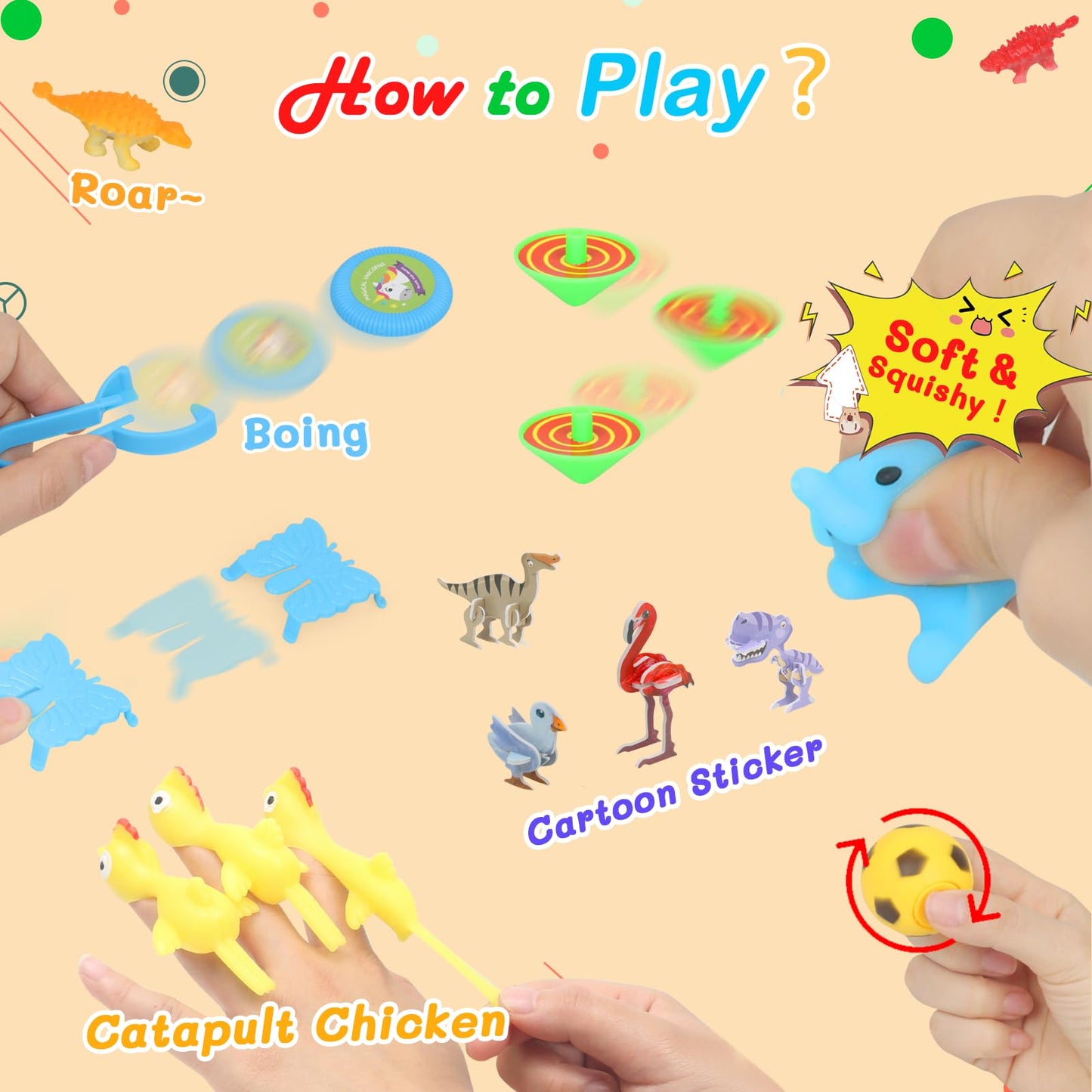 Erotodo 402 PCS Party Favors for Kids, Fidget Toys Pack, Goodie Bag Stuffers, Carnival Prizes, Pinata Filler, Treasure Box Toys for Classroom Rewards