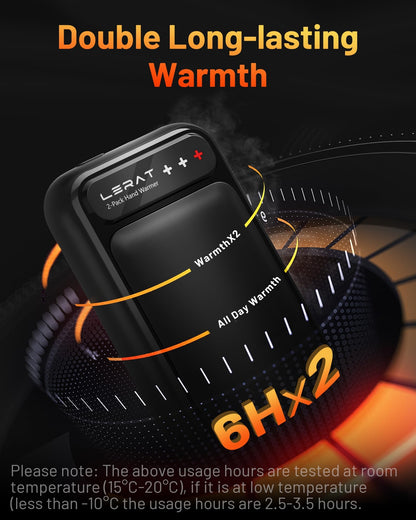 Rechargeable Hand Warmers 2-Pack, Fast Heating