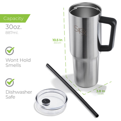 30oz Insulated Tumbler with Lid and Straw