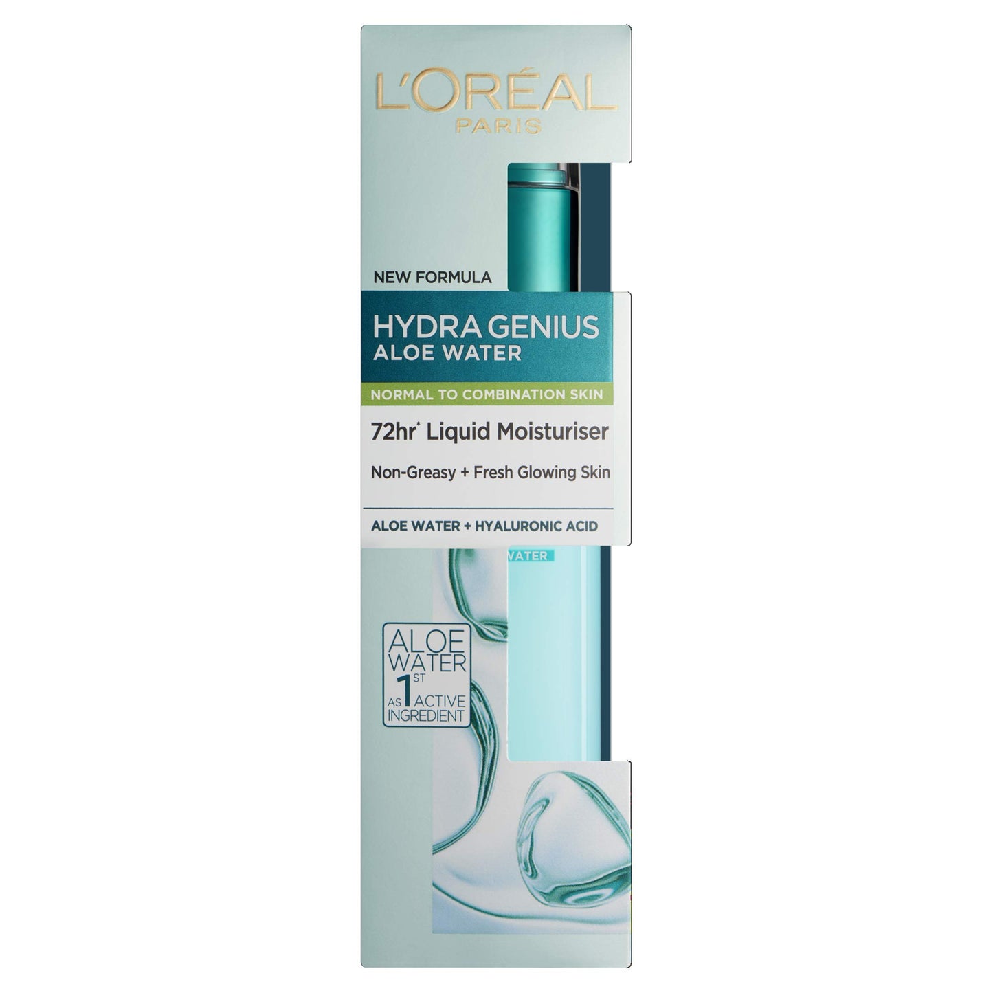 L'Oreal Paris Hydra Genius Hyaluronic Acid + Aloe Liquid Moisturiser for Normal to Combination Skin, 70ml