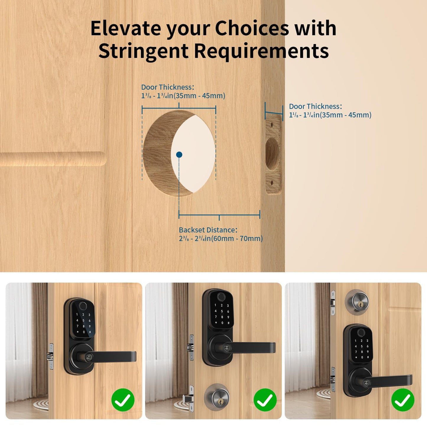 Smart Keyless Door Lock with Fingerprint & APP