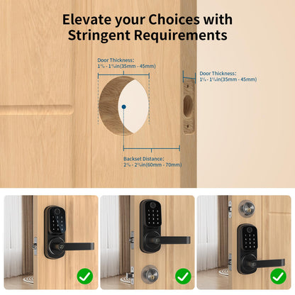 Smart Keyless Door Lock with Fingerprint & APP