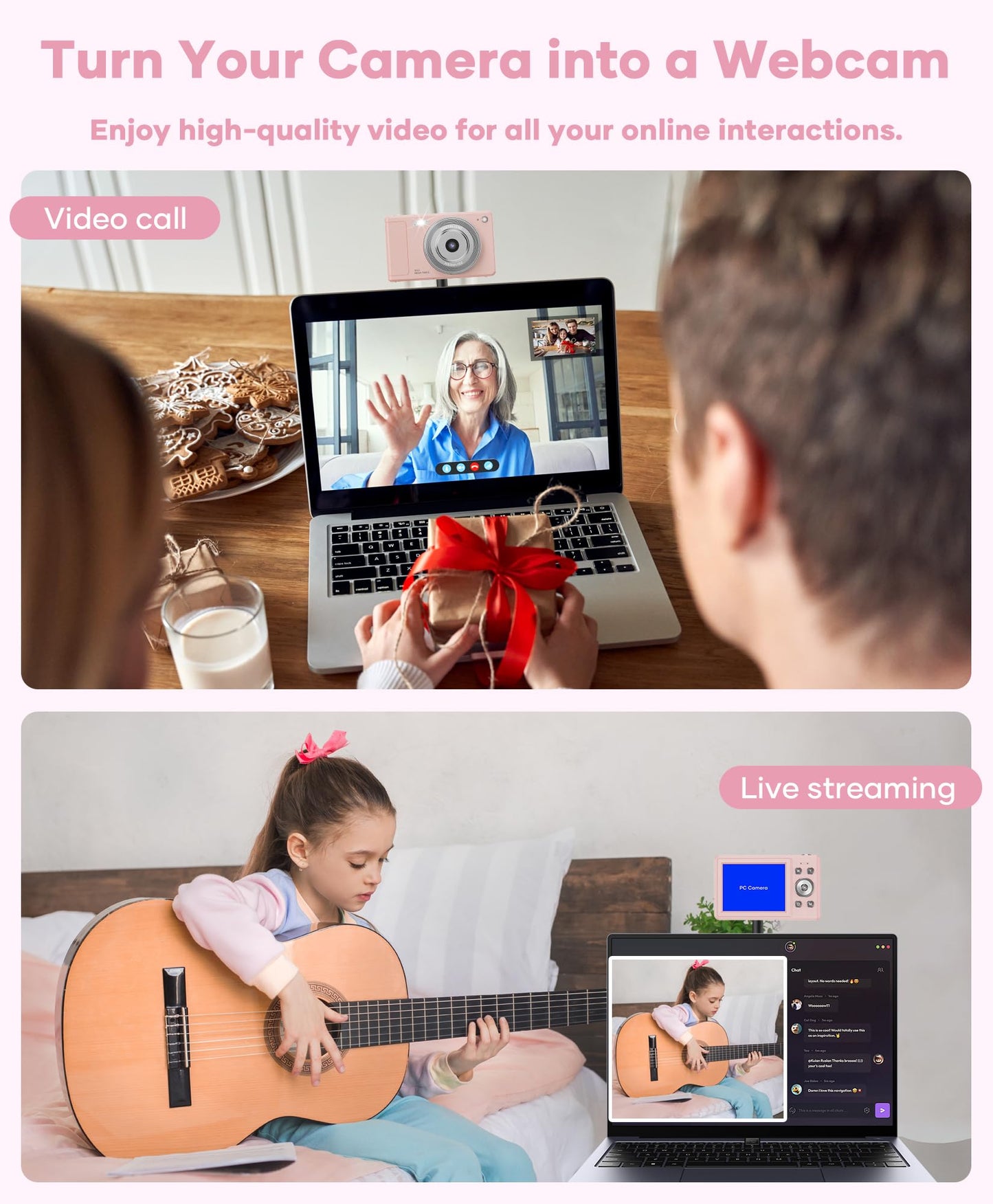 WONNIE 56MP FHD Point & Shoot Camera for Kids