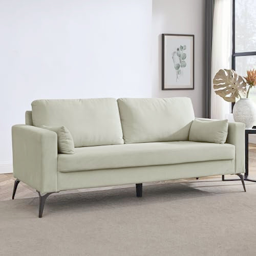 ERYE 3 Pieces Living Room Sofa Sets Include Armchair,Loveseat and 3Seaters Couch,Corduroy Upholstered Tufted Sofa&Couch with 4 Pillows and Metal Legs for Home Office Apartment