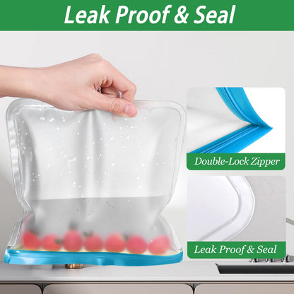 Reusable Leakproof Sandwich Freezer Bags - 9 Pack