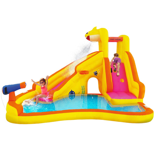 Baby Shark Bounce House with Slide and Sprayer