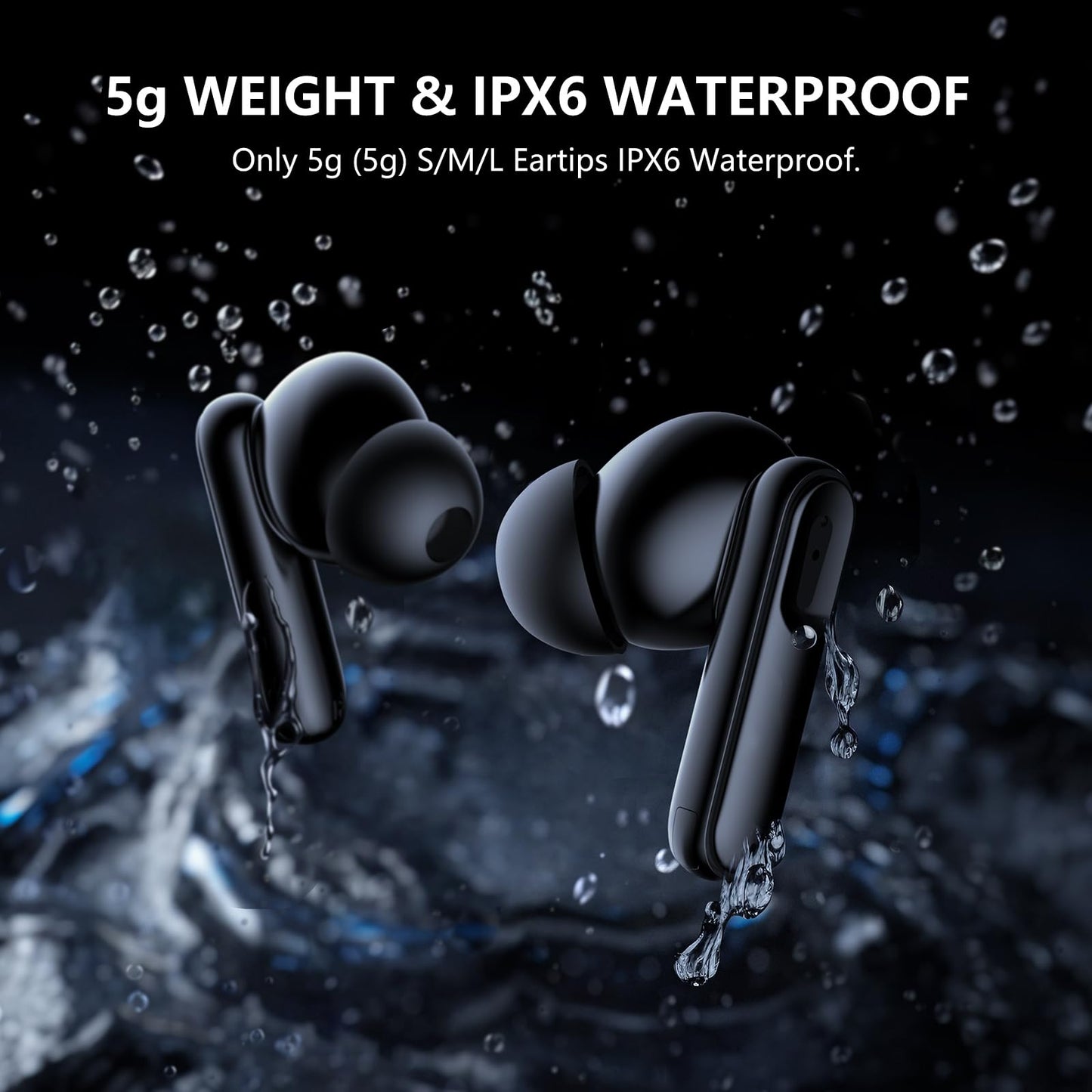 Wireless Earbuds with 42H Playtime and Microphone