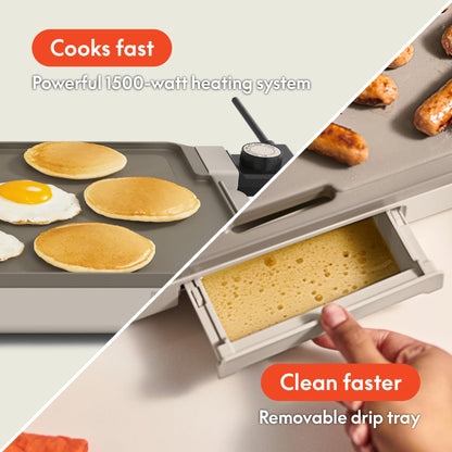 BELLA 10" Electric Griddle with Nonstick Coating